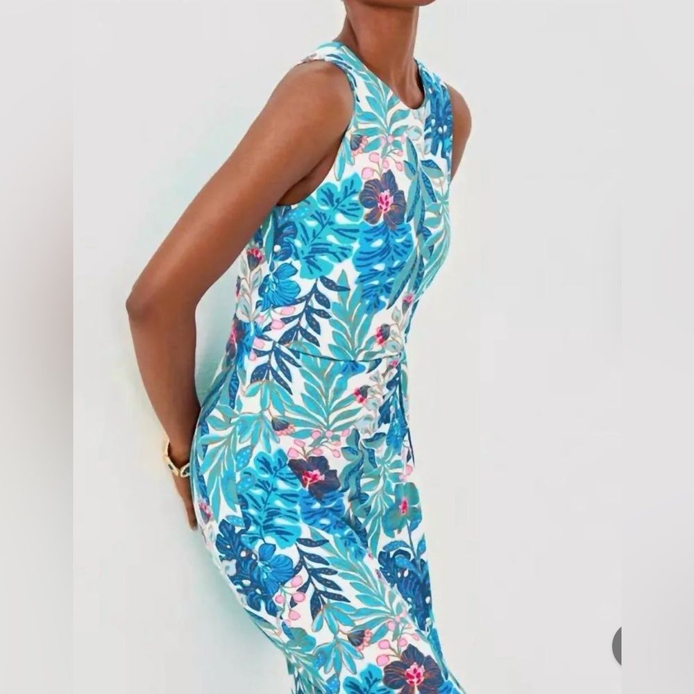 Lilly Pulitzer Estela Midi Tropical Blue Maxi Dress. NWT, medium - Picture 4 of 10